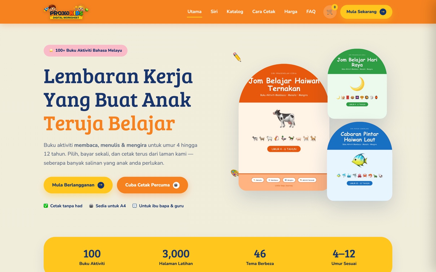PRO360 Kids — Malay digital activity book catalogue